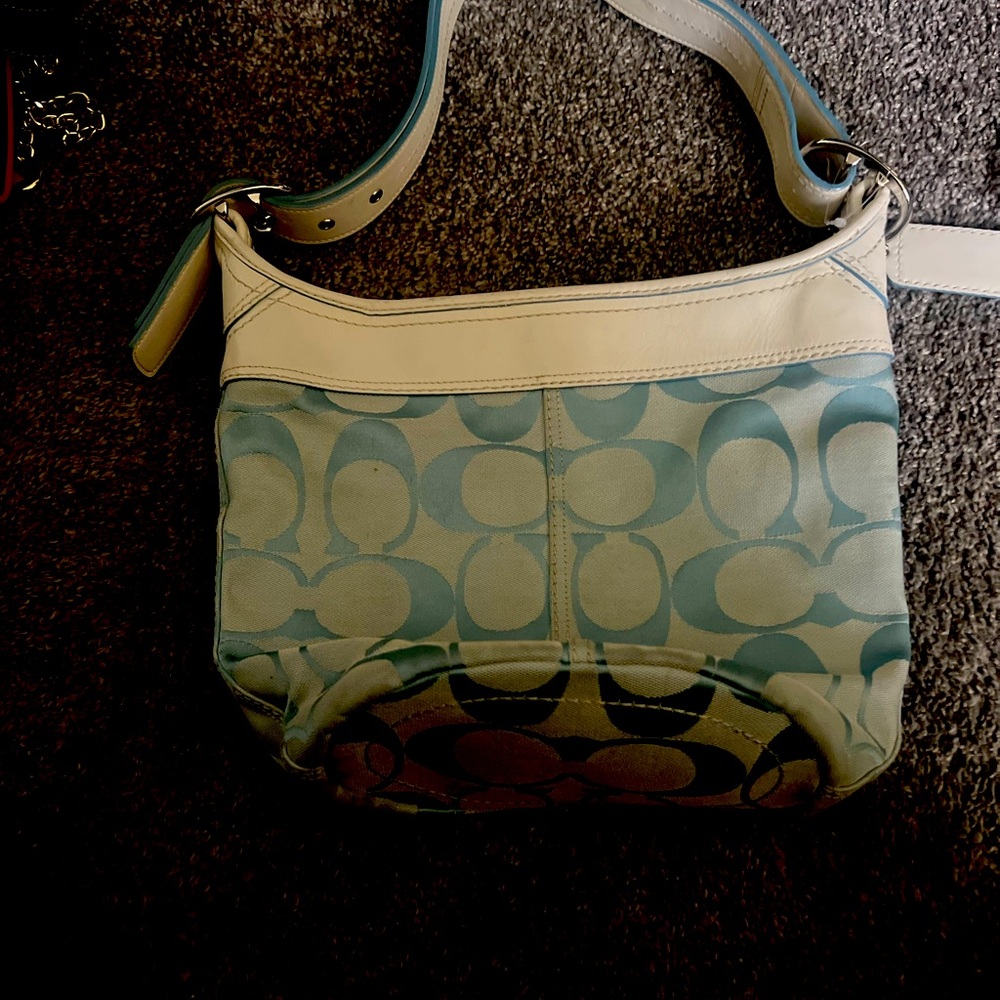 Coach light blue purse
